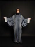 Dove Grey Three-Piece Abaya Set