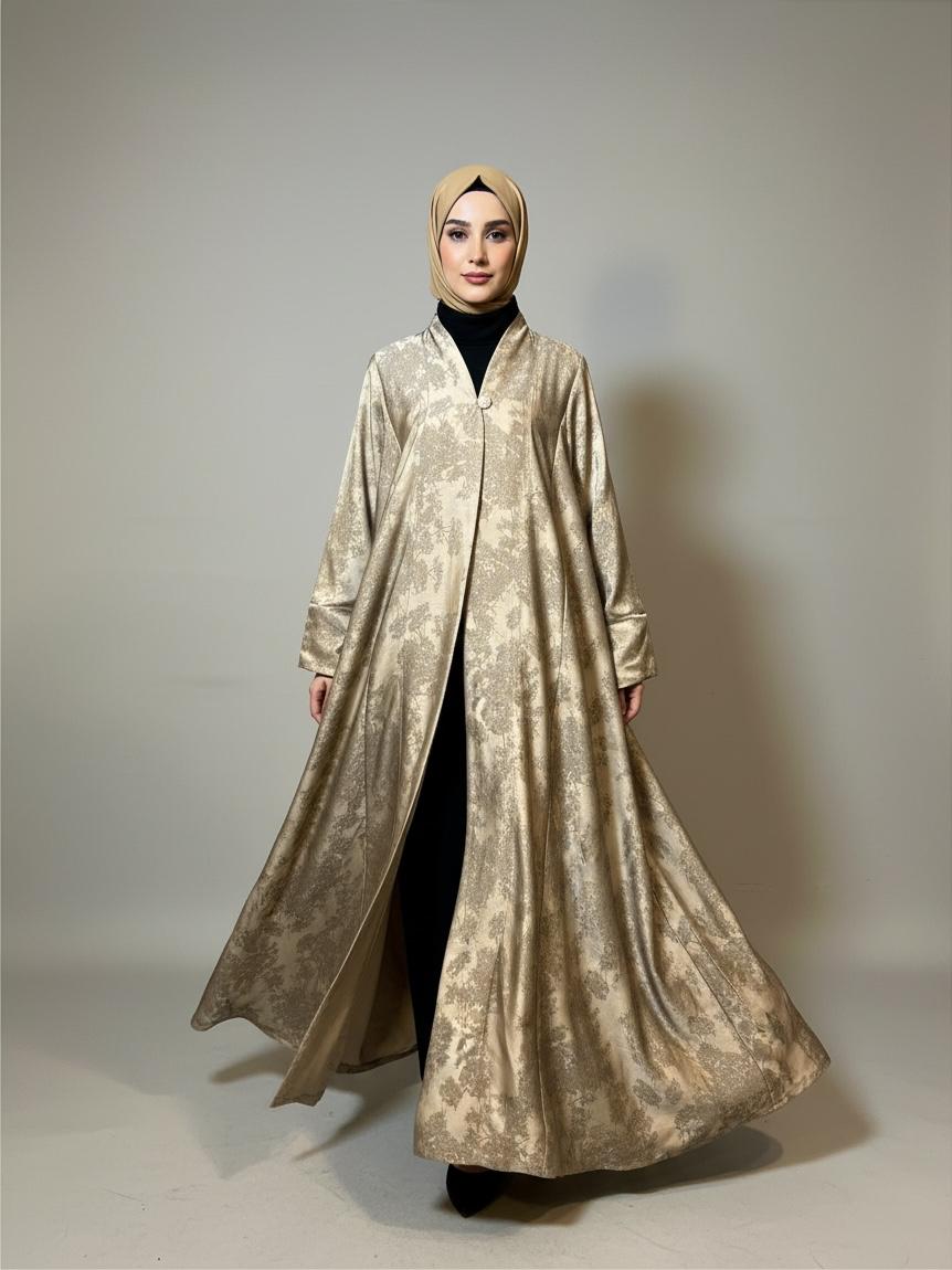 Gold Brocade Abaya