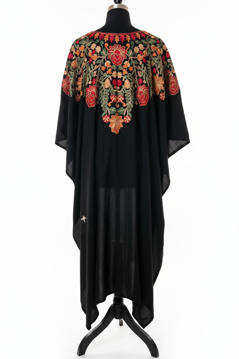 Black Kimono Duster Back