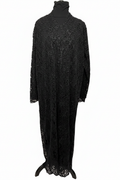 Black Lace Abaya - White Background