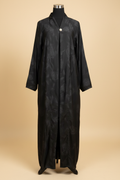 Black rose brocade abaya studio shot