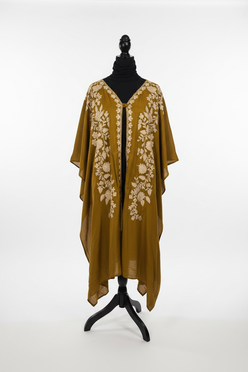 Mustard Gold Kimono Duster – Front