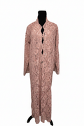 Pink Lace Abaya - White Studio