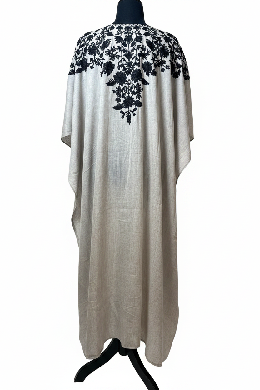 Silver Grey Kimono Duster – Back