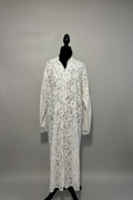 White Lace Abaya - Front